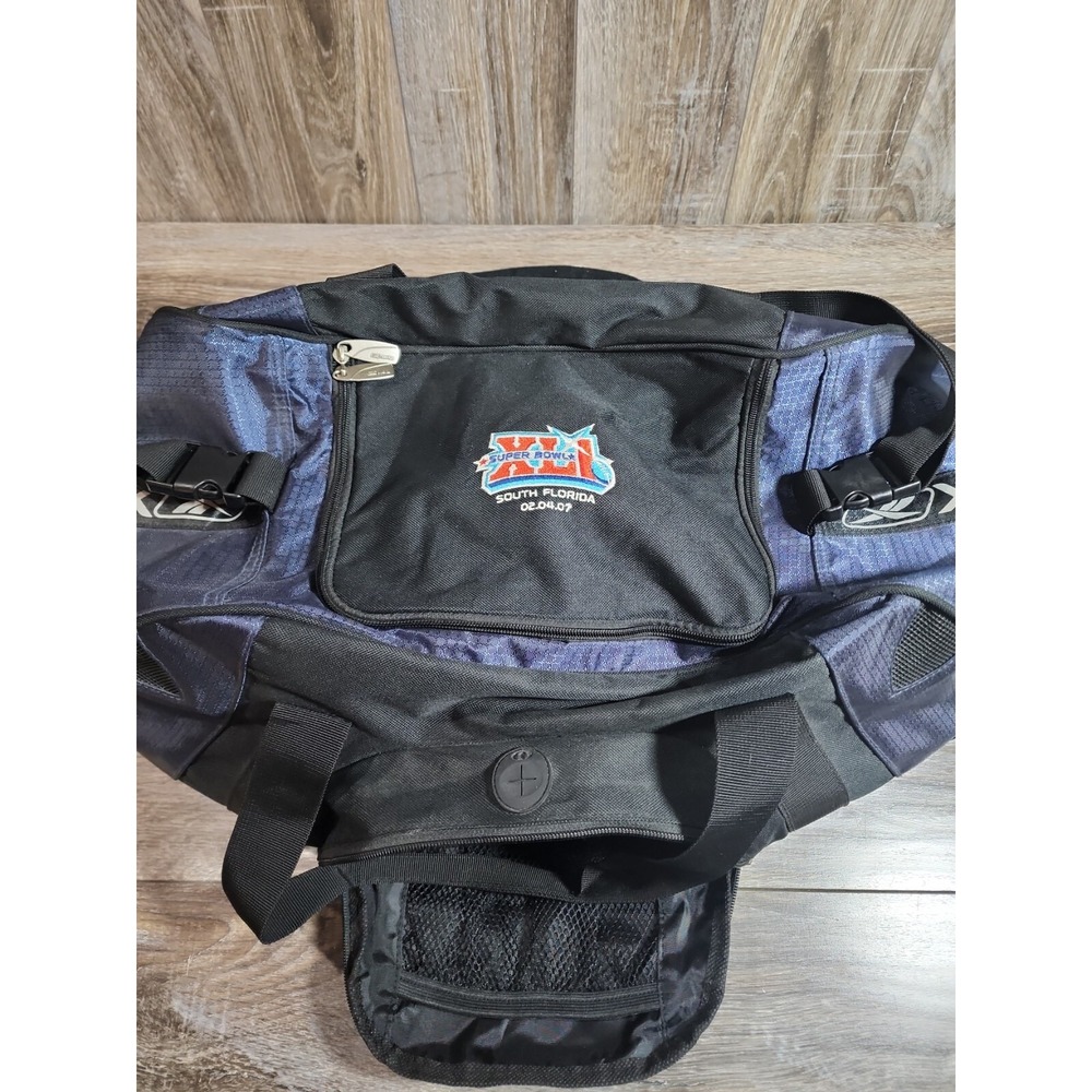 2007 Super Bowl Colts V Bears XLI Duffel Bag NFL Reebok Orange Blue‎ - Picture 9 of 11